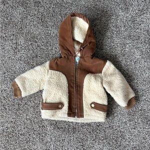 Vintage Sherpa Kids Jacket Retro Cowboy Woodsy